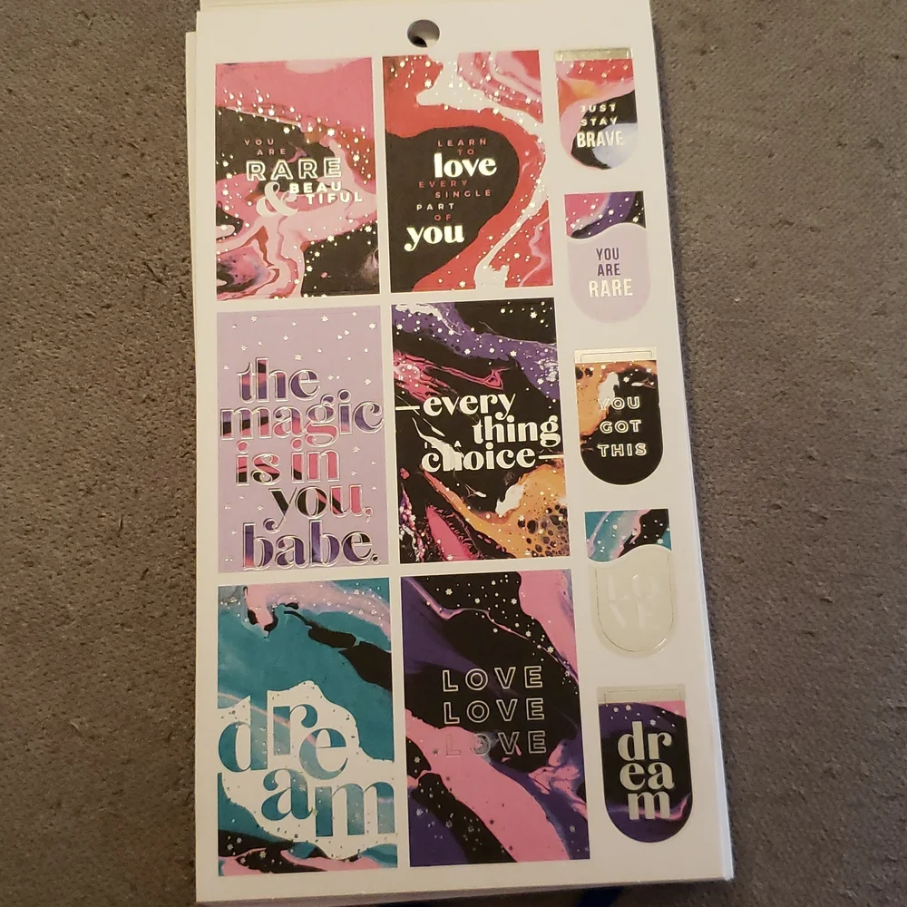 The happy planner glitter paint sticker book